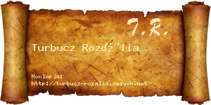Turbucz Rozália névjegykártya