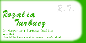 rozalia turbucz business card