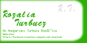 rozalia turbucz business card